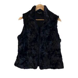 Outdoor edition by parkhurst black faux fur vest